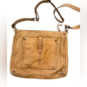 The Sak Heritage Tan Sunrise Leather Crossbody Handbag Hippy Boho Western